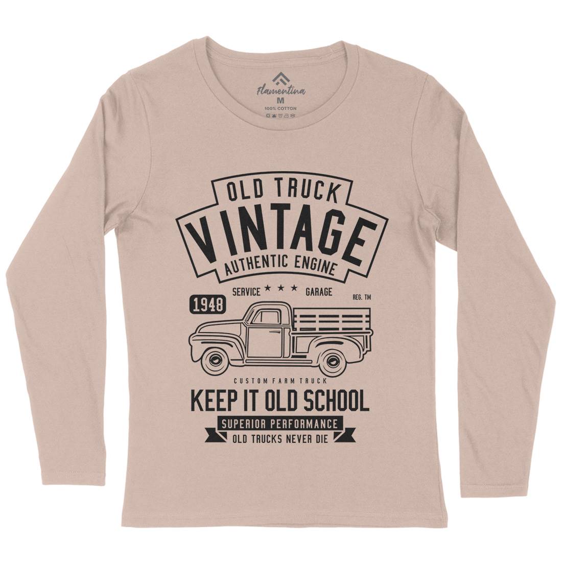 Old Truck Vintage Womens Long Sleeve T-Shirt Cars B593