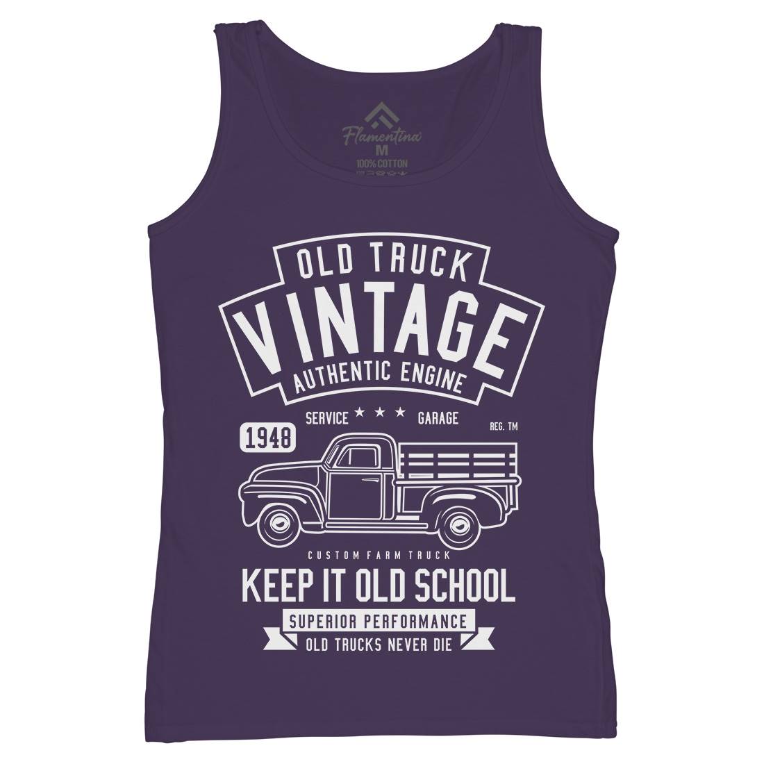 Old Truck Vintage Womens Organic Tank Top Vest Cars B593