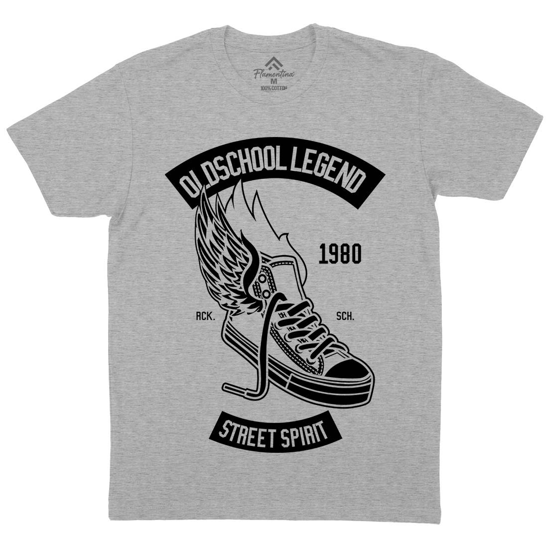 Oldschool Legend Mens Crew Neck T-Shirt Retro B594
