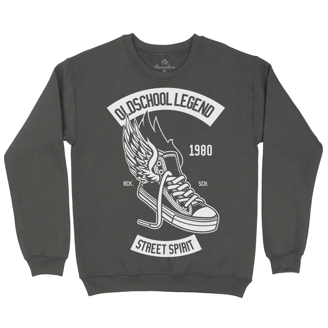 Oldschool Legend Mens Crew Neck Sweatshirt Retro B594