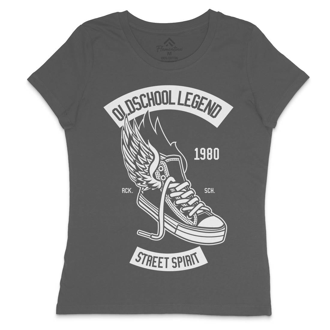 Oldschool Legend Womens Crew Neck T-Shirt Retro B594