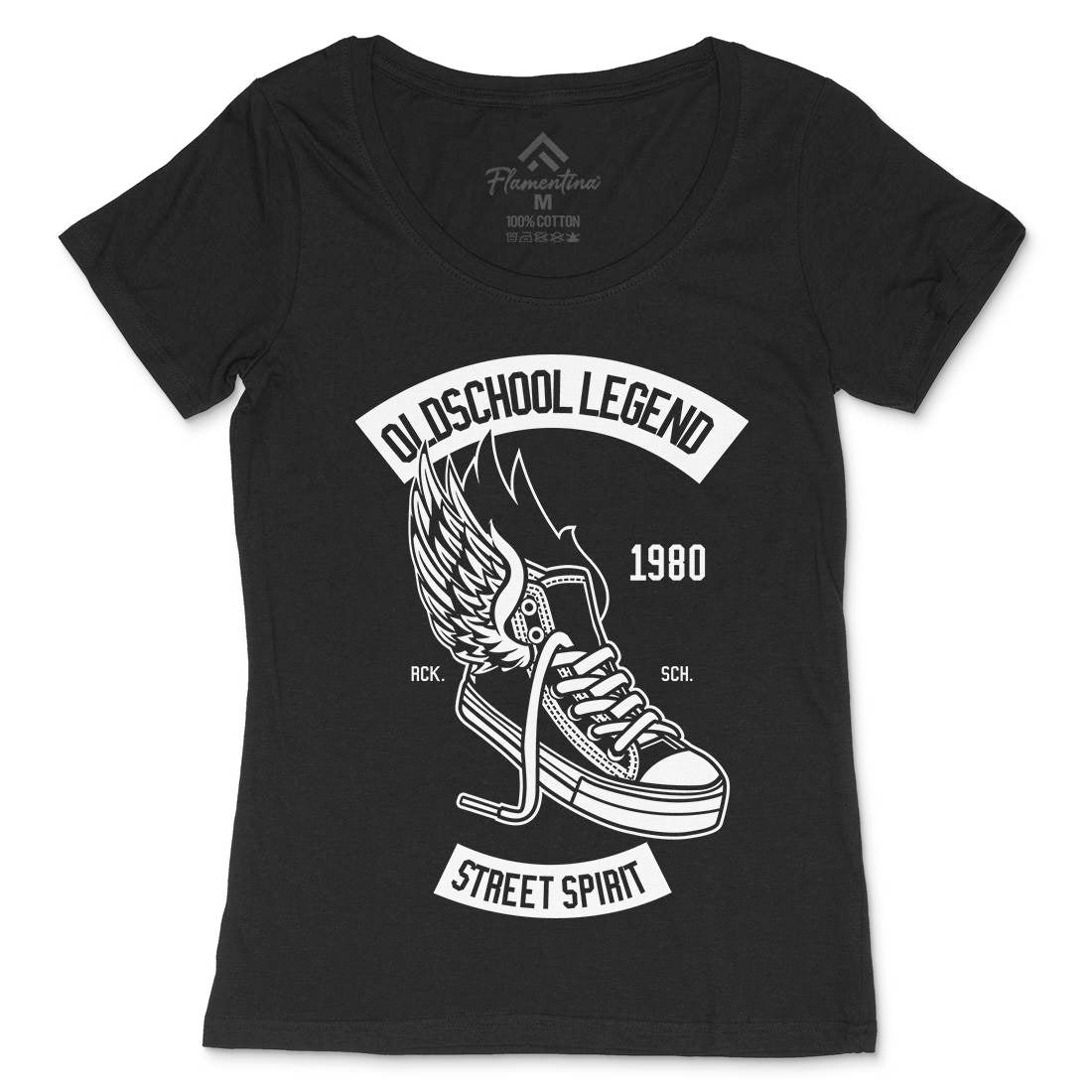 Oldschool Legend Womens Scoop Neck T-Shirt Retro B594