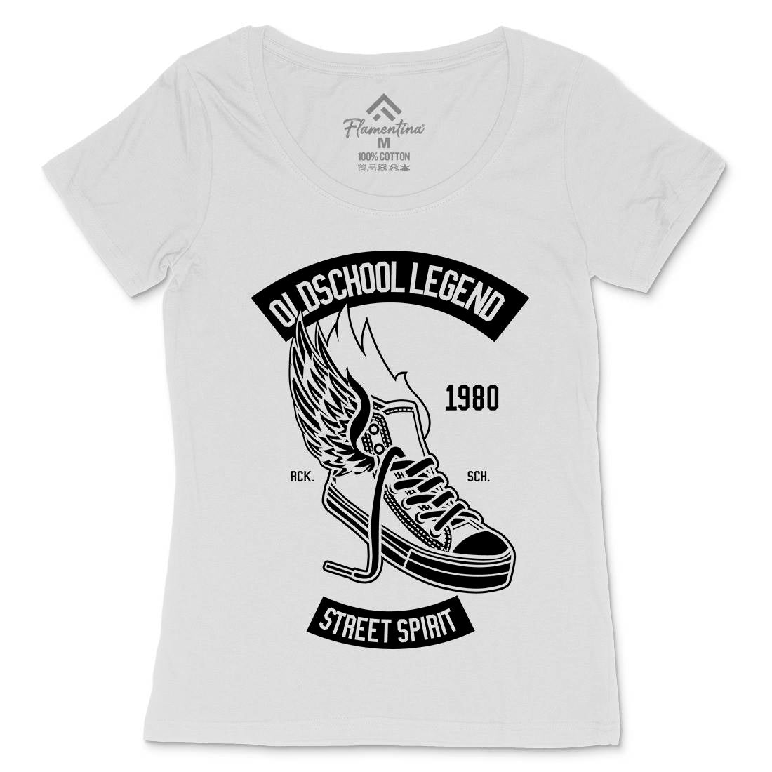 Oldschool Legend Womens Scoop Neck T-Shirt Retro B594