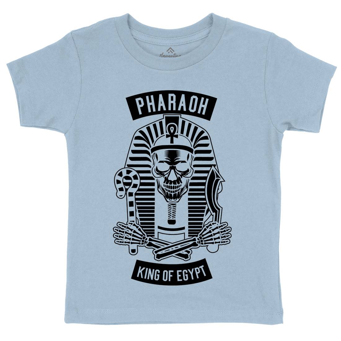 Pharaoh King Of Egypt Kids Crew Neck T-Shirt Religion B596