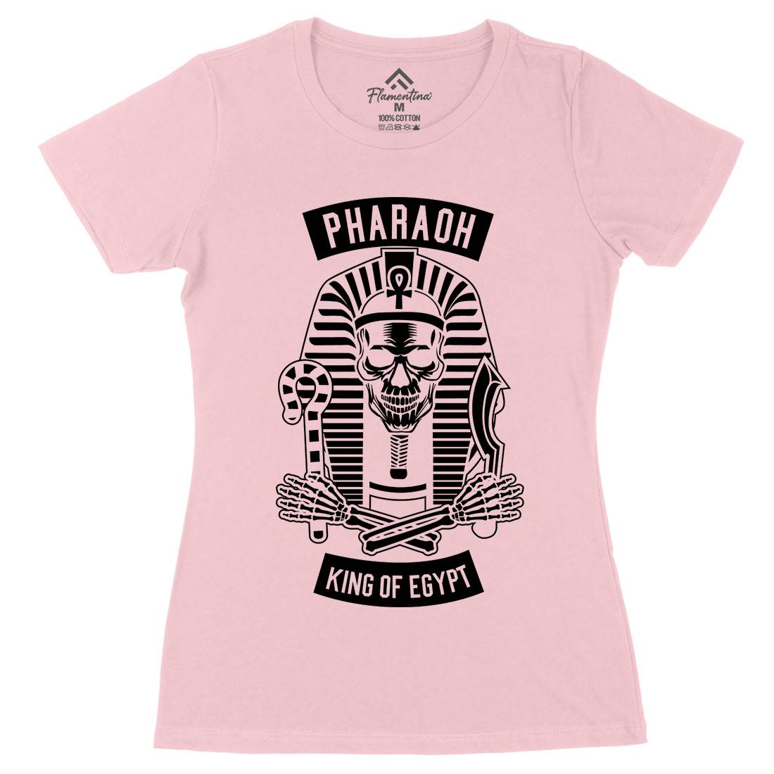 Pharaoh King Of Egypt Womens Organic Crew Neck T-Shirt Religion B596