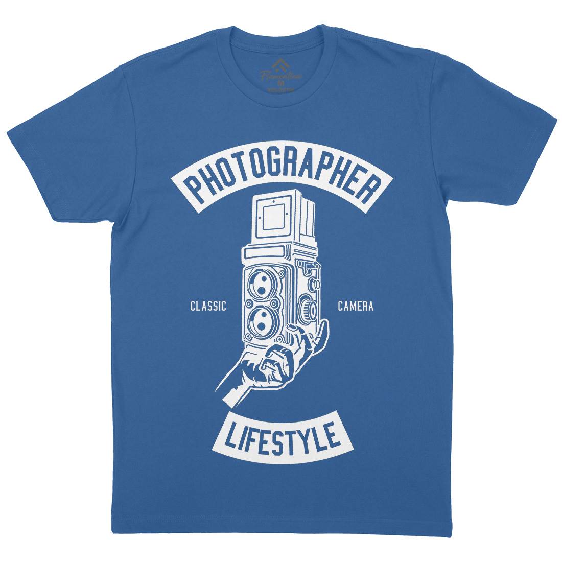Photographer Lifestyle Mens Organic Crew Neck T-Shirt Media B597