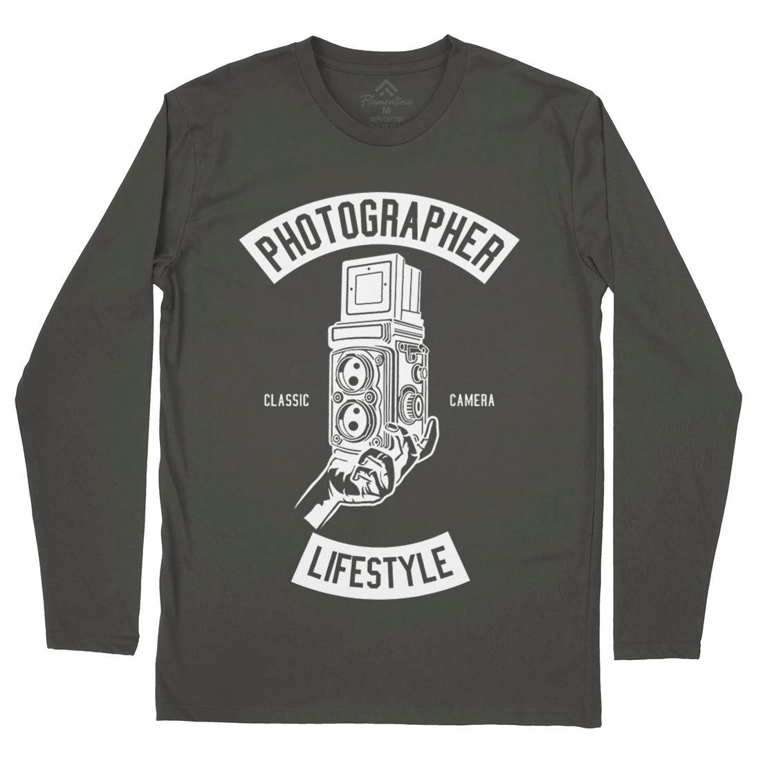Photographer Lifestyle Mens Long Sleeve T-Shirt Media B597