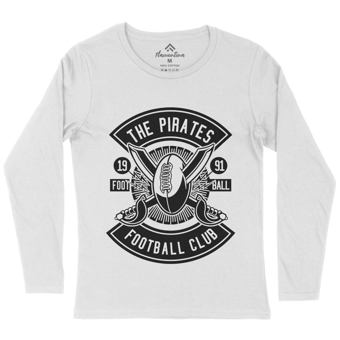 Pirates Football Womens Long Sleeve T-Shirt Sport B599