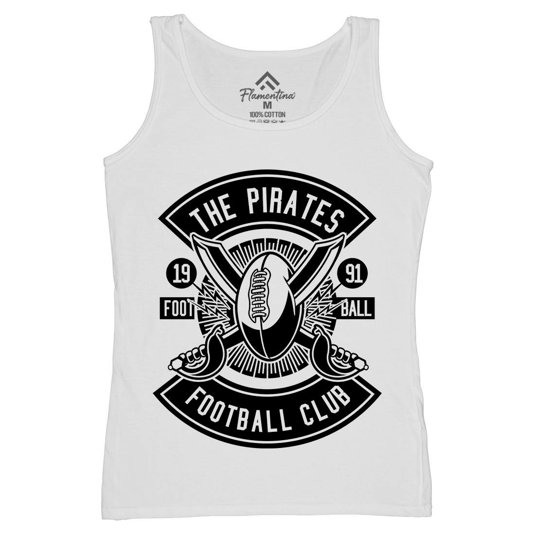 Pirates Football Womens Organic Tank Top Vest Sport B599