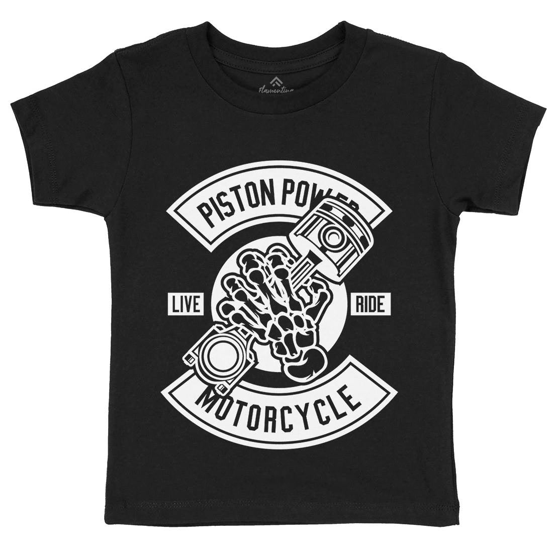 Piston Power Kids Organic Crew Neck T-Shirt Motorcycles B601