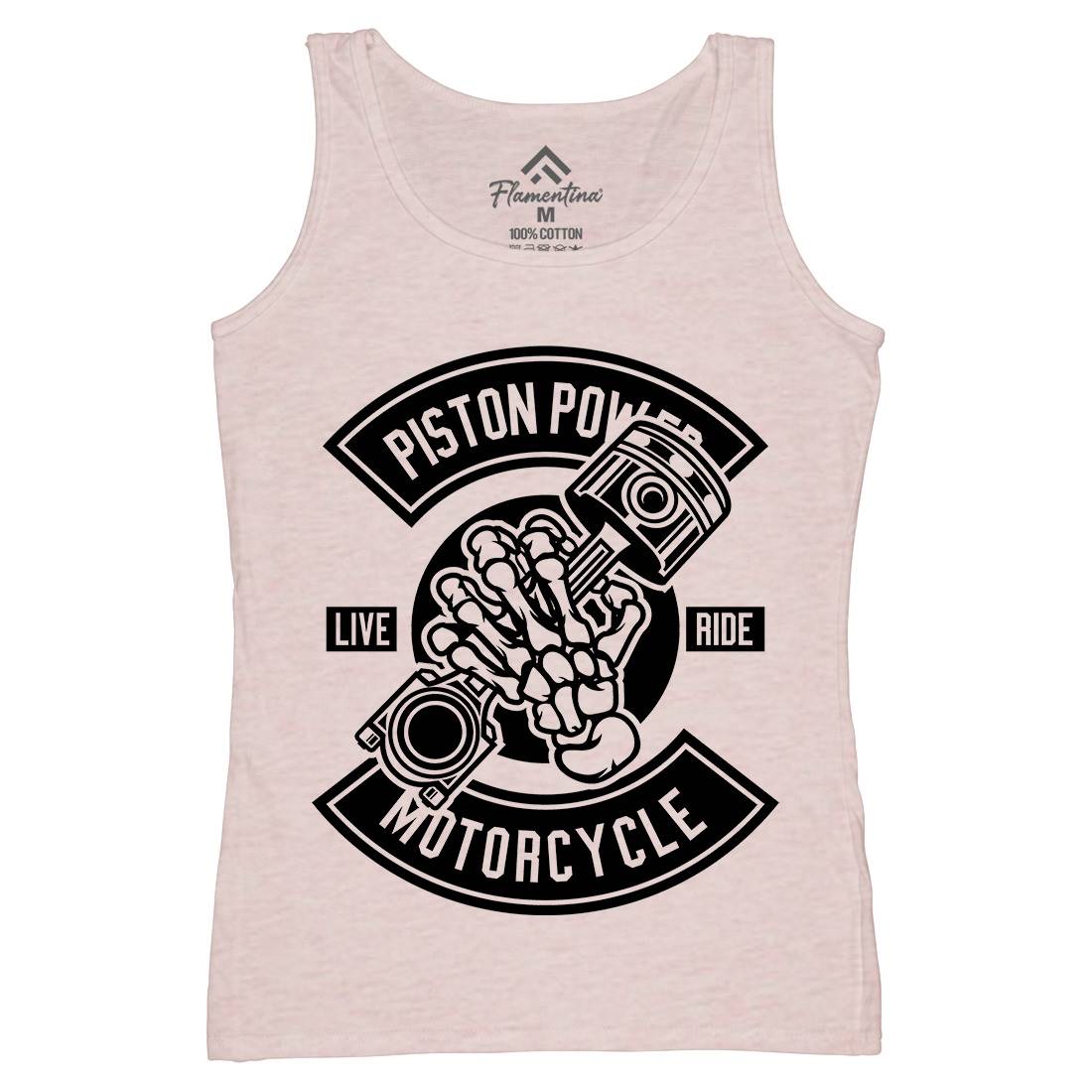 Piston Power Womens Organic Tank Top Vest Motorcycles B601