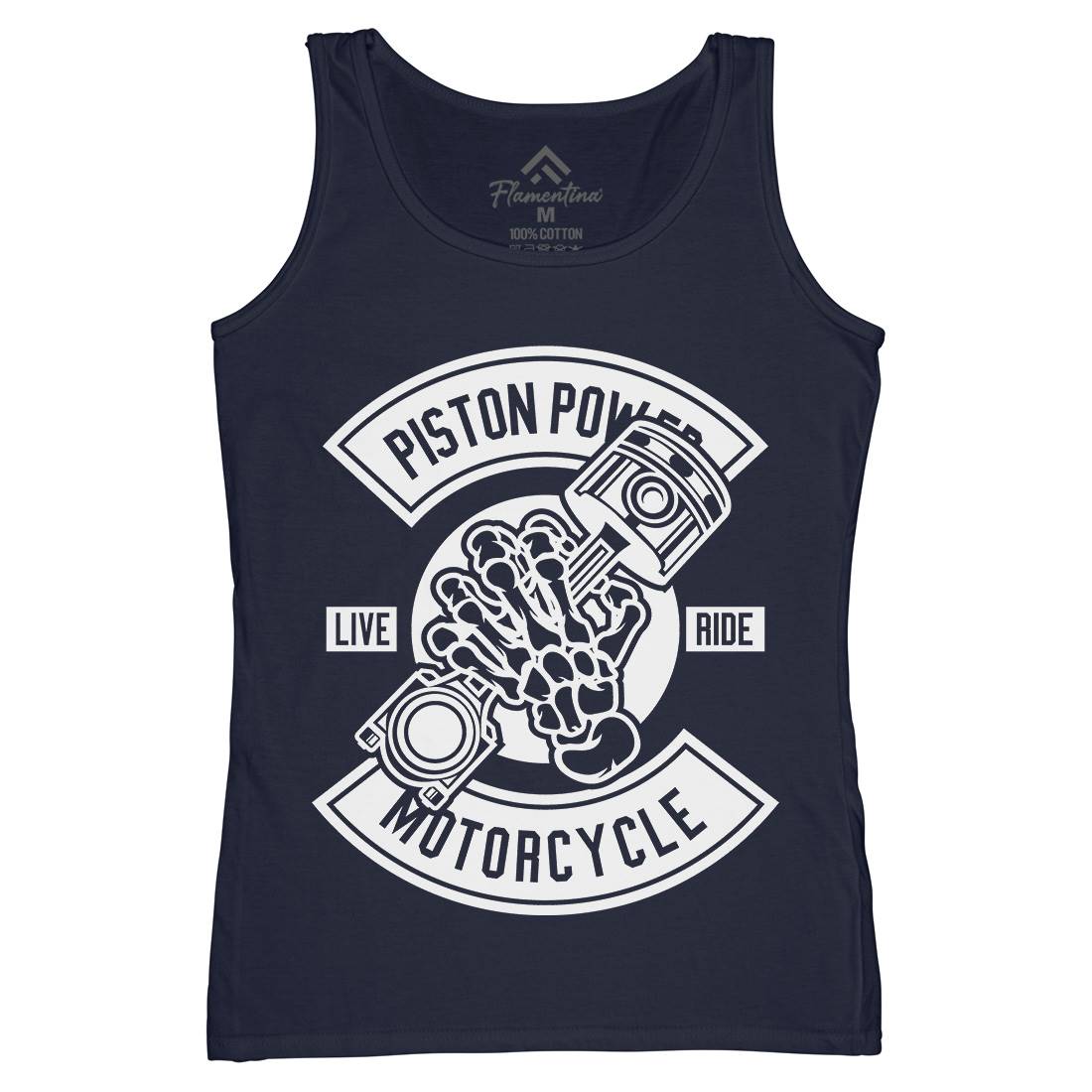 Piston Power Womens Organic Tank Top Vest Motorcycles B601
