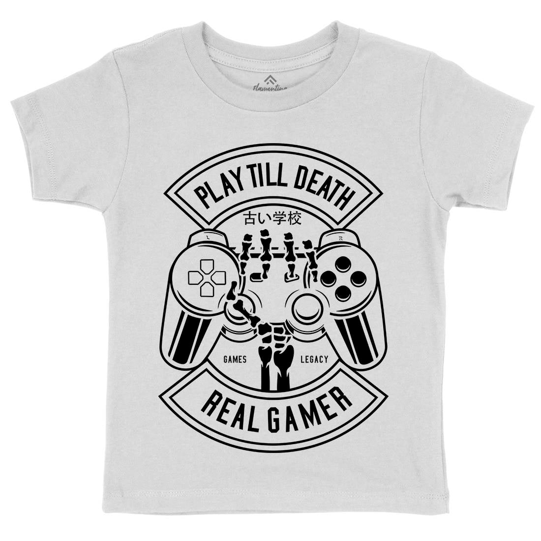 Play Till Death Kids Crew Neck T-Shirt Geek B603