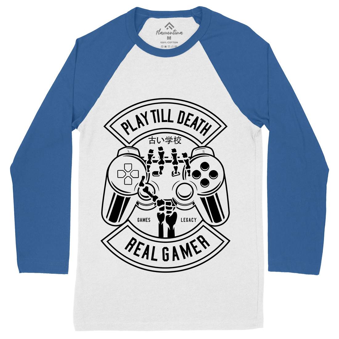 Play Till Death Mens Long Sleeve Baseball T-Shirt Geek B603