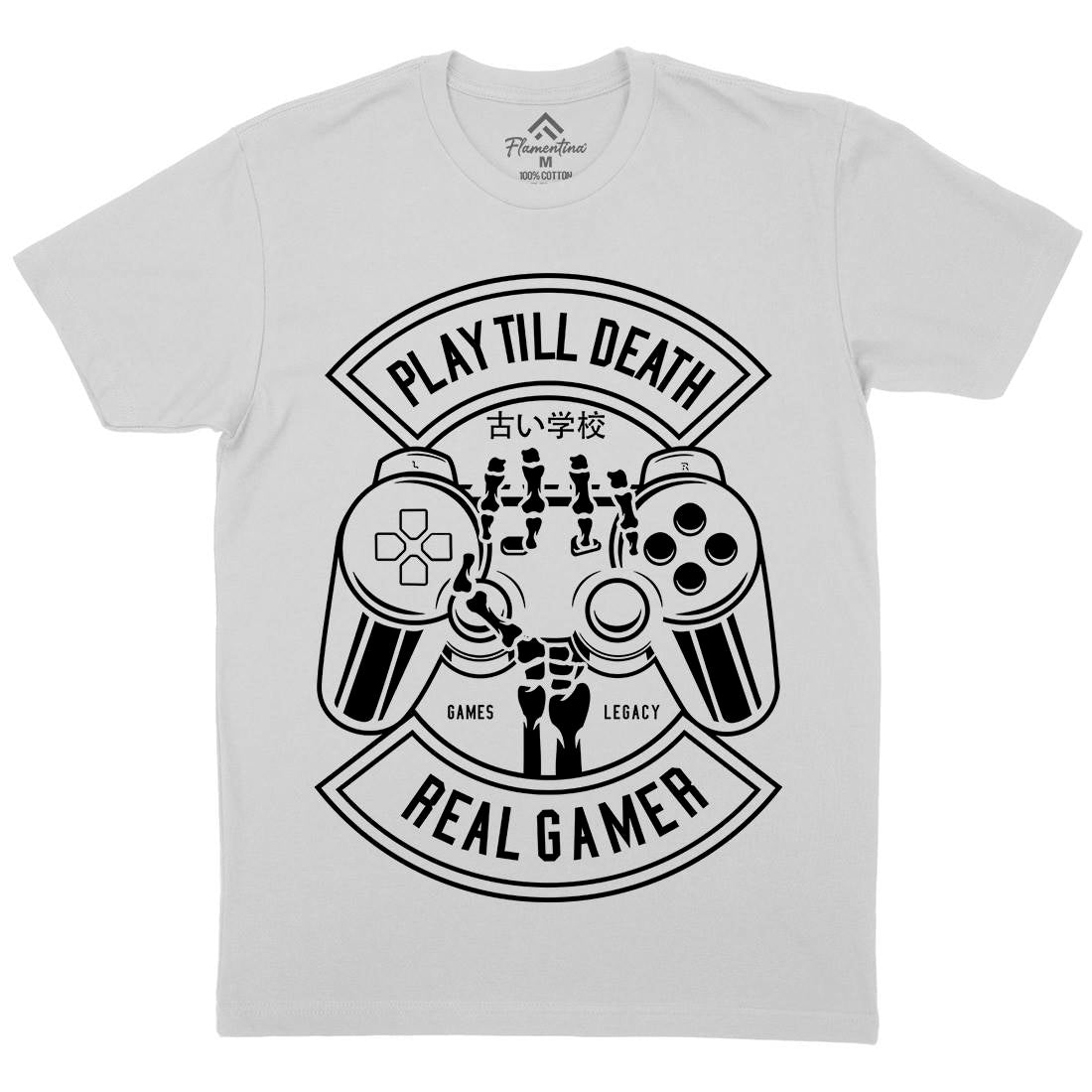 Play Till Death Mens Crew Neck T-Shirt Geek B603