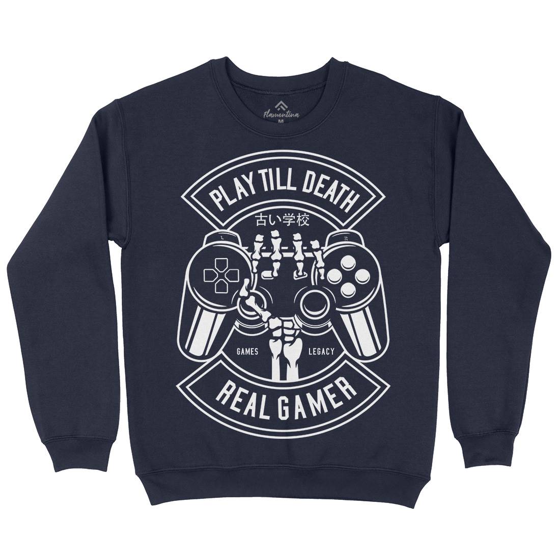Play Till Death Kids Crew Neck Sweatshirt Geek B603