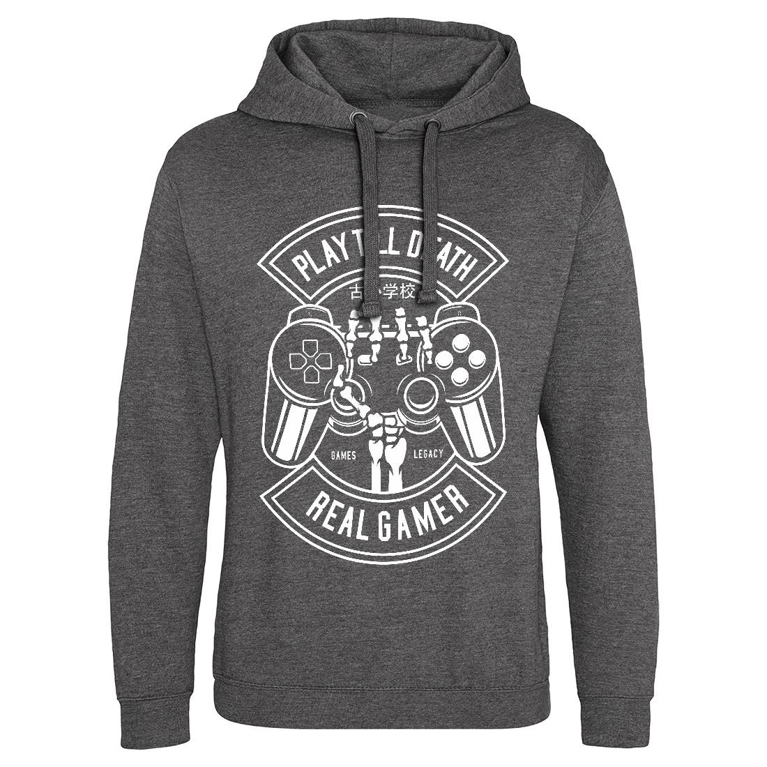 Play Till Death Mens Hoodie Without Pocket Geek B603