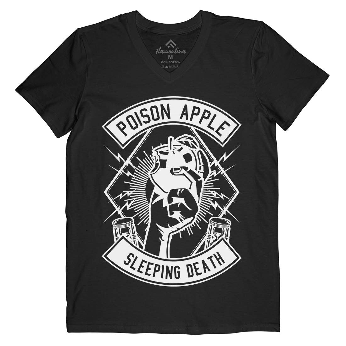 Poison Apple Mens V-Neck T-Shirt Horror B604