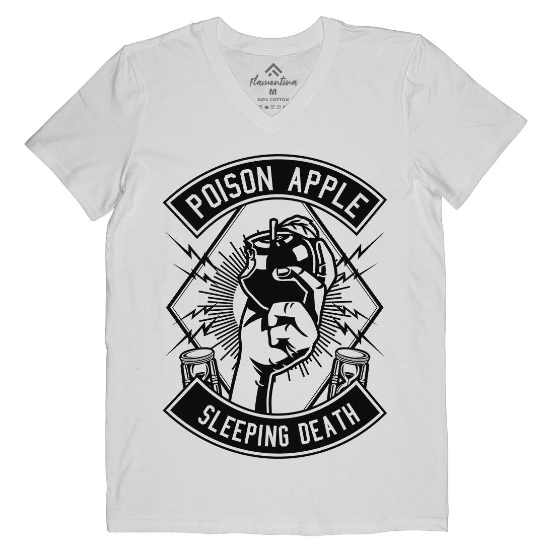 Poison Apple Mens V-Neck T-Shirt Horror B604