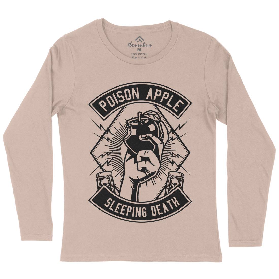 Poison Apple Womens Long Sleeve T-Shirt Horror B604