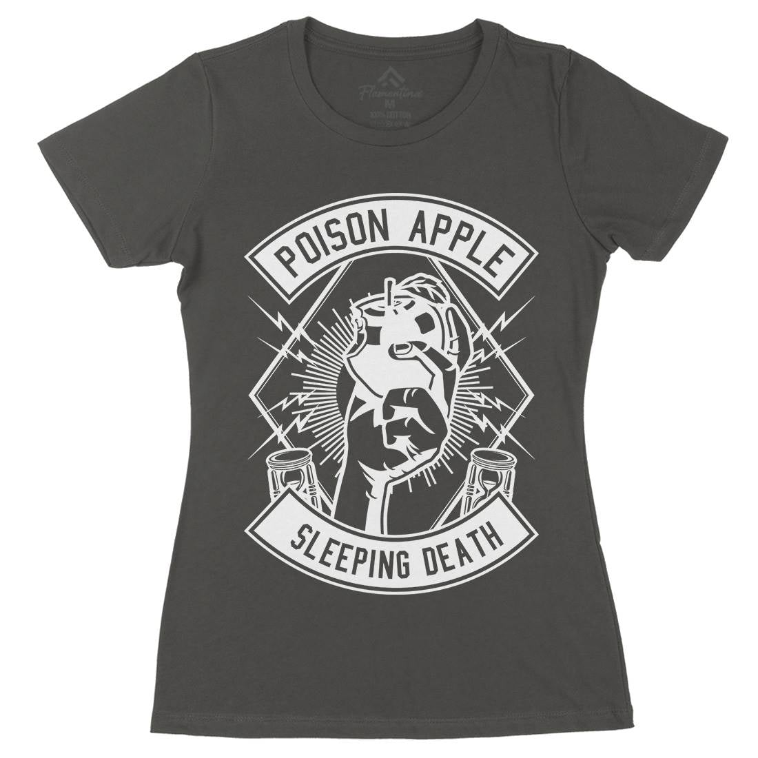 Poison Apple Womens Organic Crew Neck T-Shirt Horror B604