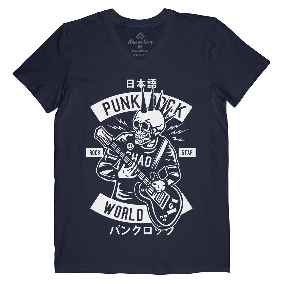 Punk Rock Show Mens Organic V-Neck T-Shirt Music B606