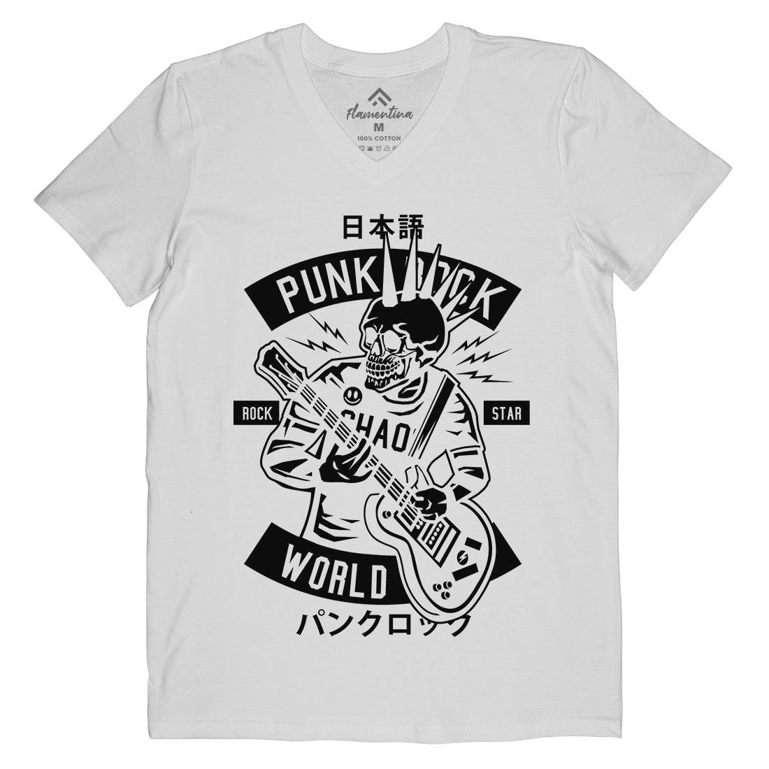 Punk Rock Show Mens Organic V-Neck T-Shirt Music B606