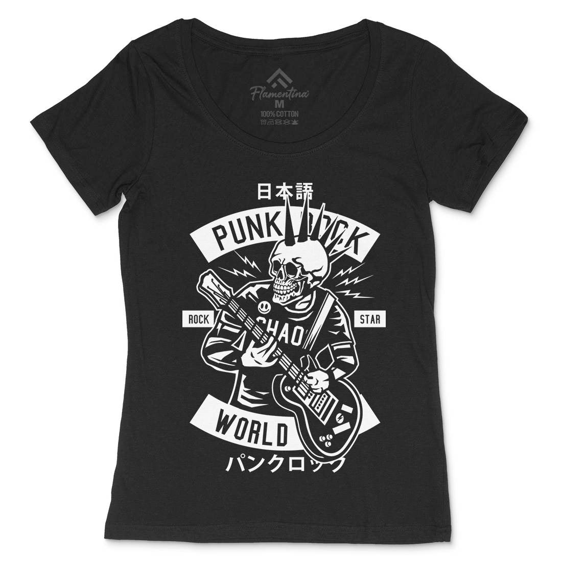 Punk Rock Show Womens Scoop Neck T-Shirt Music B606