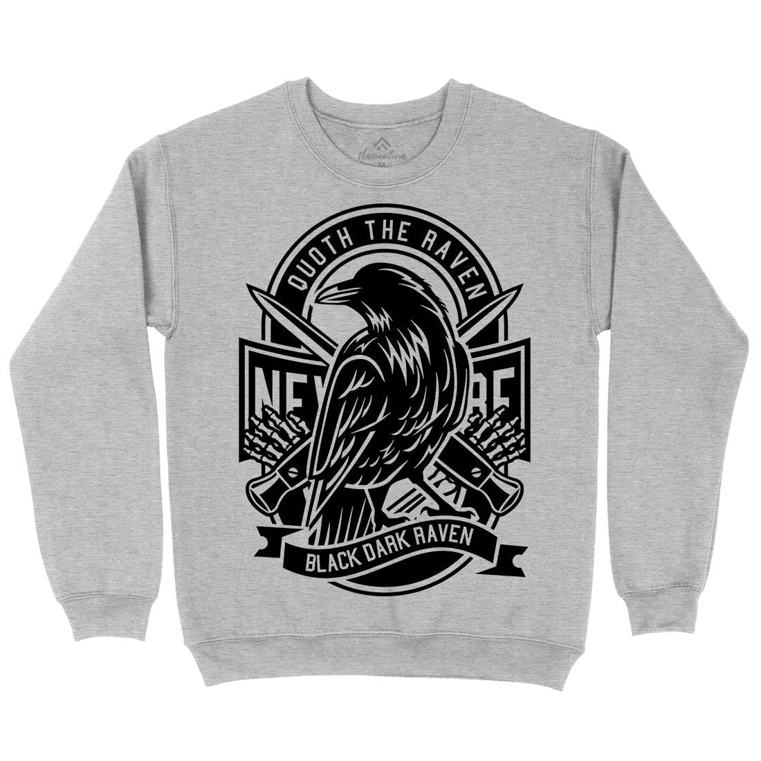 Raven Mens Crew Neck Sweatshirt Animals B608