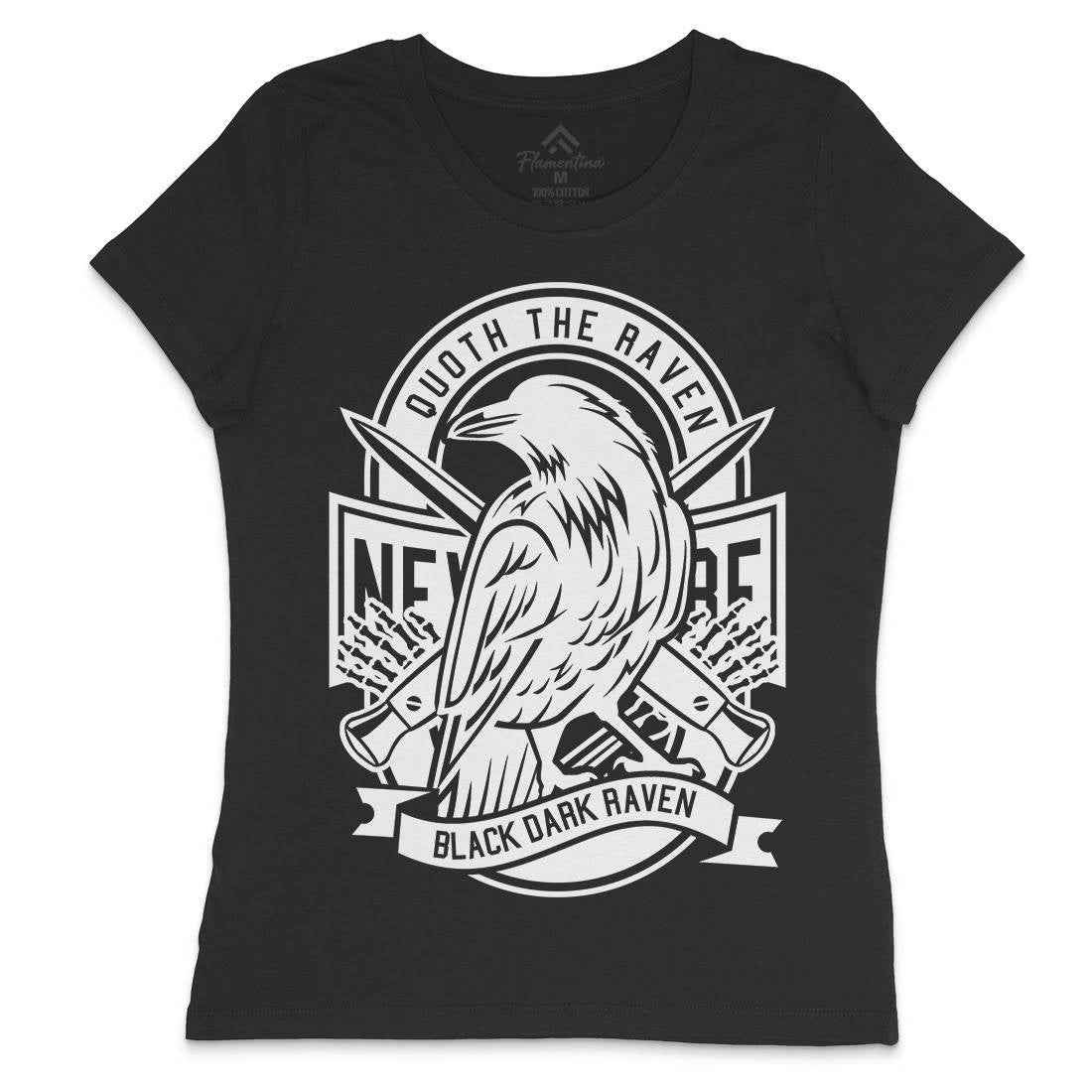 Raven Womens Crew Neck T-Shirt Animals B608