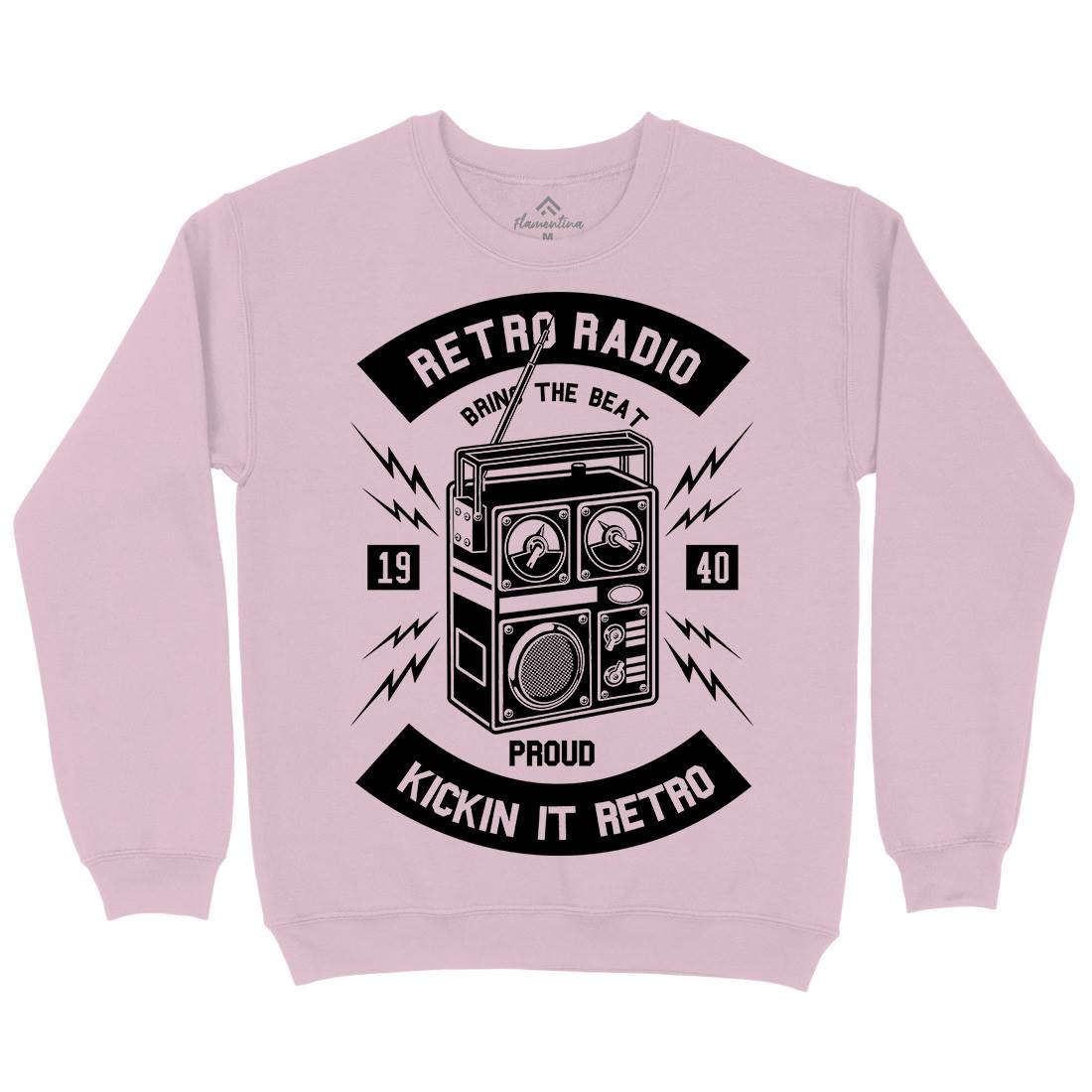 Retro Radio Kids Crew Neck Sweatshirt Music B610