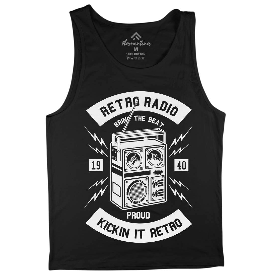 Retro Radio Mens Tank Top Vest Music B610