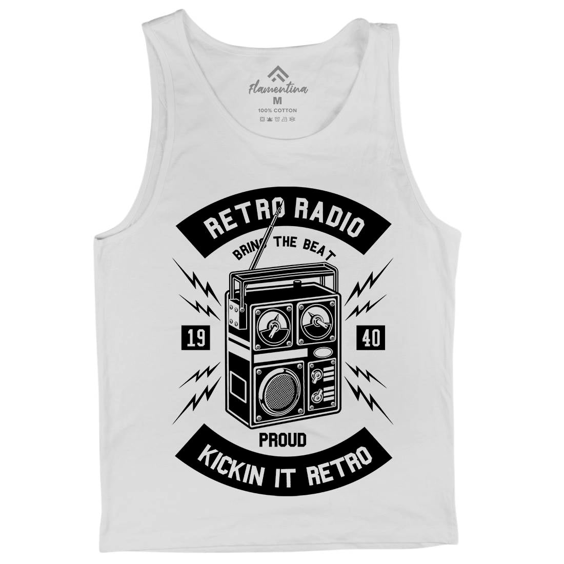 Retro Radio Mens Tank Top Vest Music B610