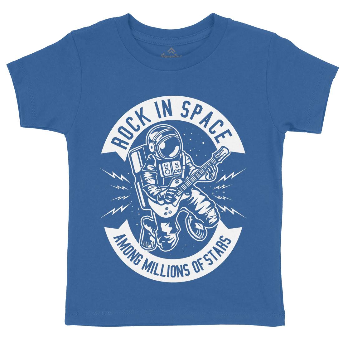 Rock In Space Kids Organic Crew Neck T-Shirt Music B612
