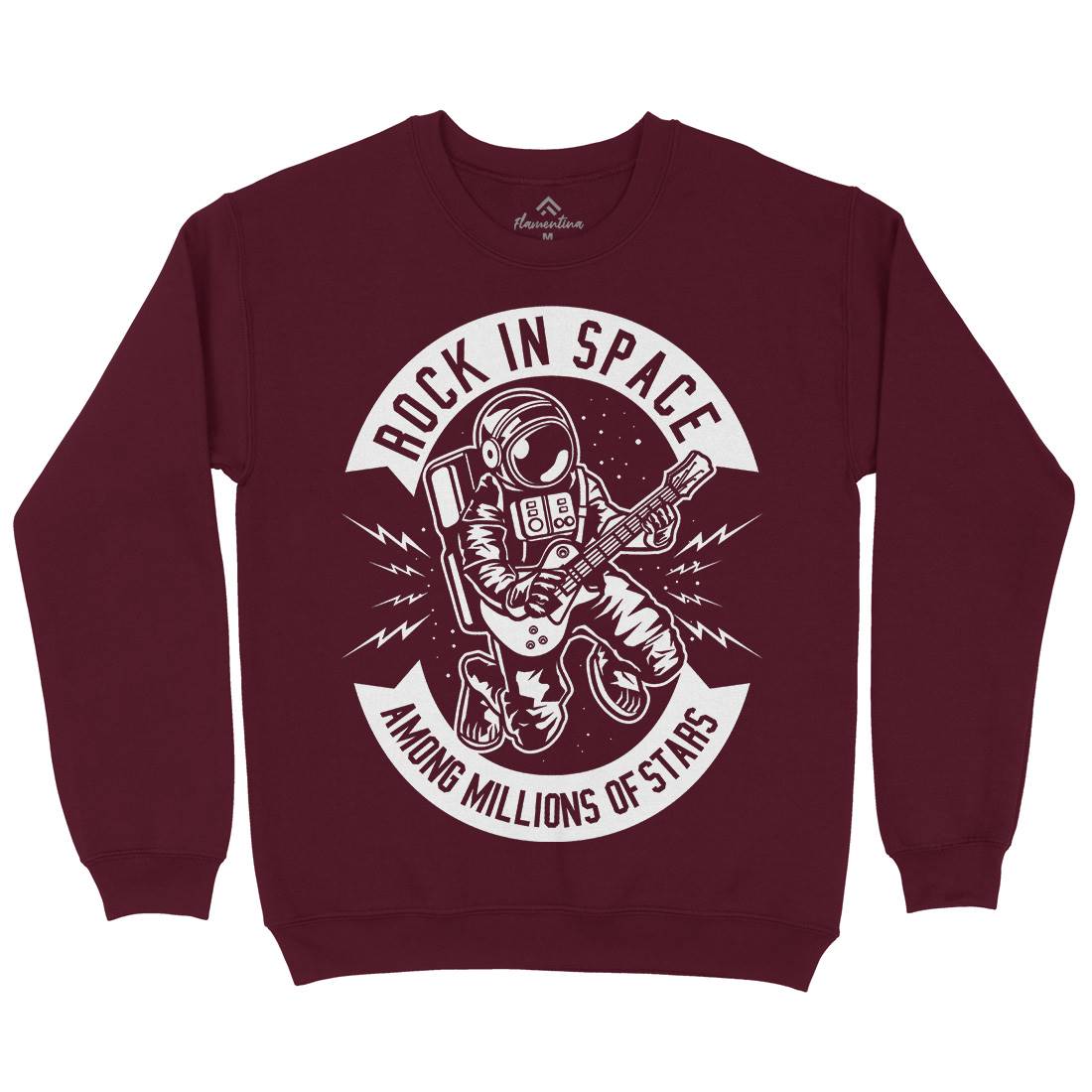 Rock In Space Kids Crew Neck Sweatshirt Music B612
