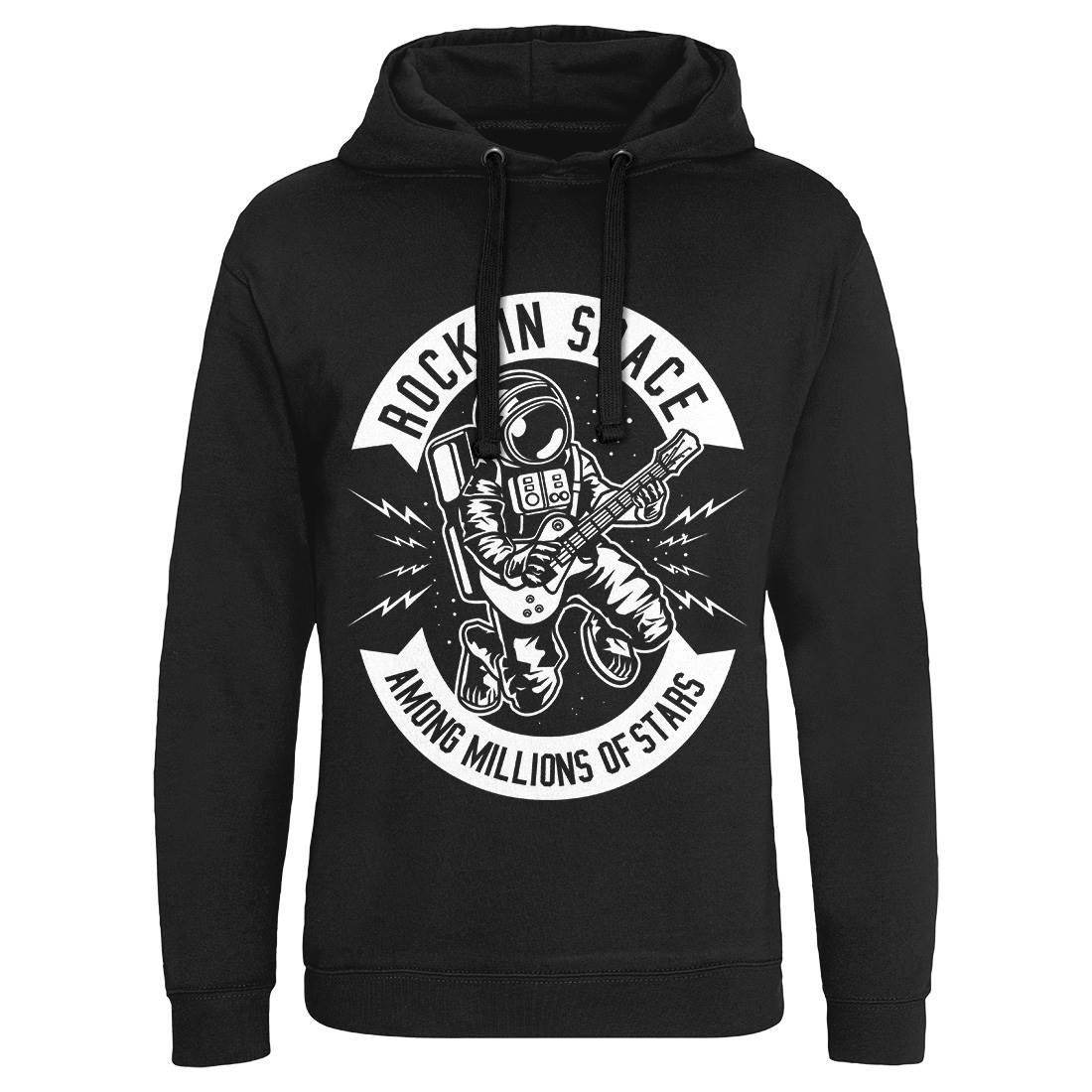 Rock In Space Mens Hoodie Without Pocket Music B612