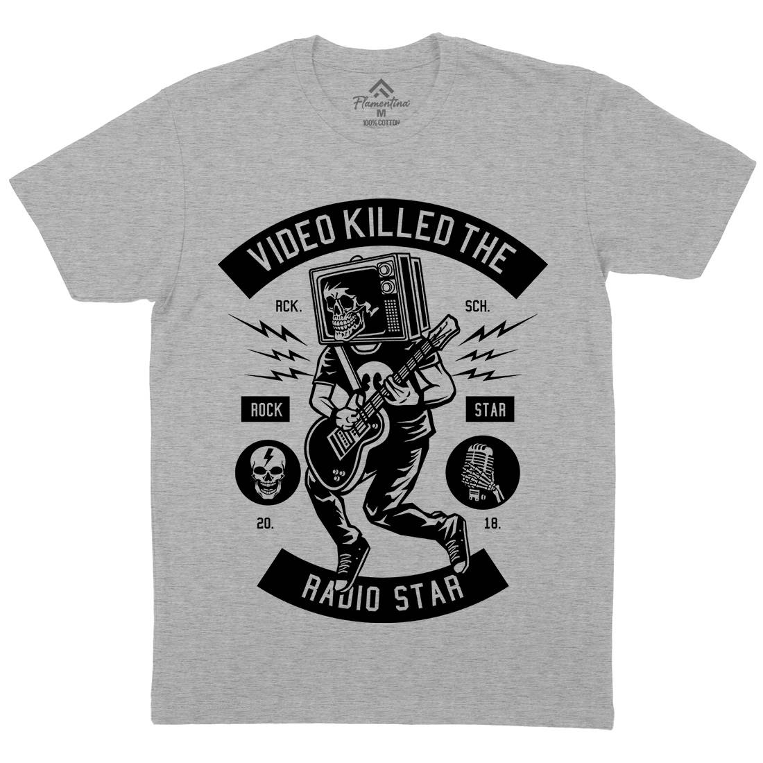 Rock Star Tv Mens Crew Neck T-Shirt Music B613