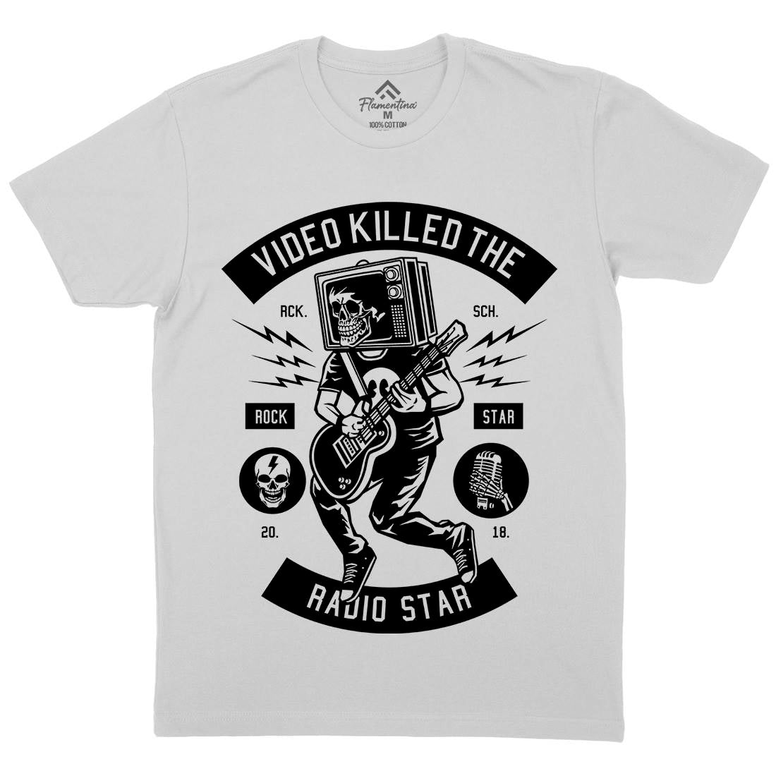 Rock Star Tv Mens Crew Neck T-Shirt Music B613