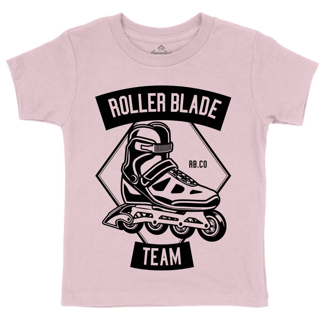 Roller Blade Kids Organic Crew Neck T-Shirt Skate B614