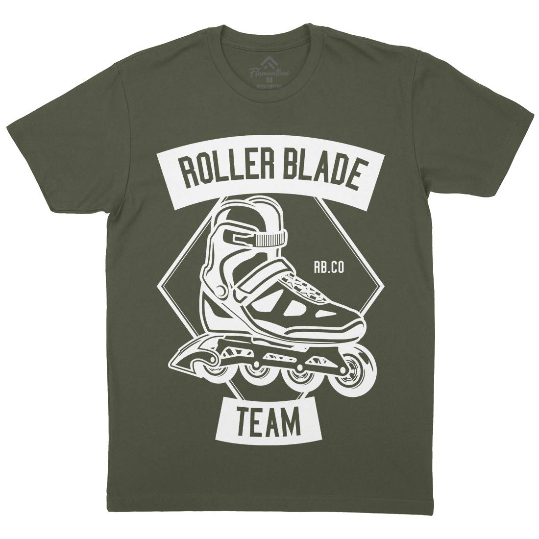 Roller Blade Mens Organic Crew Neck T-Shirt Skate B614