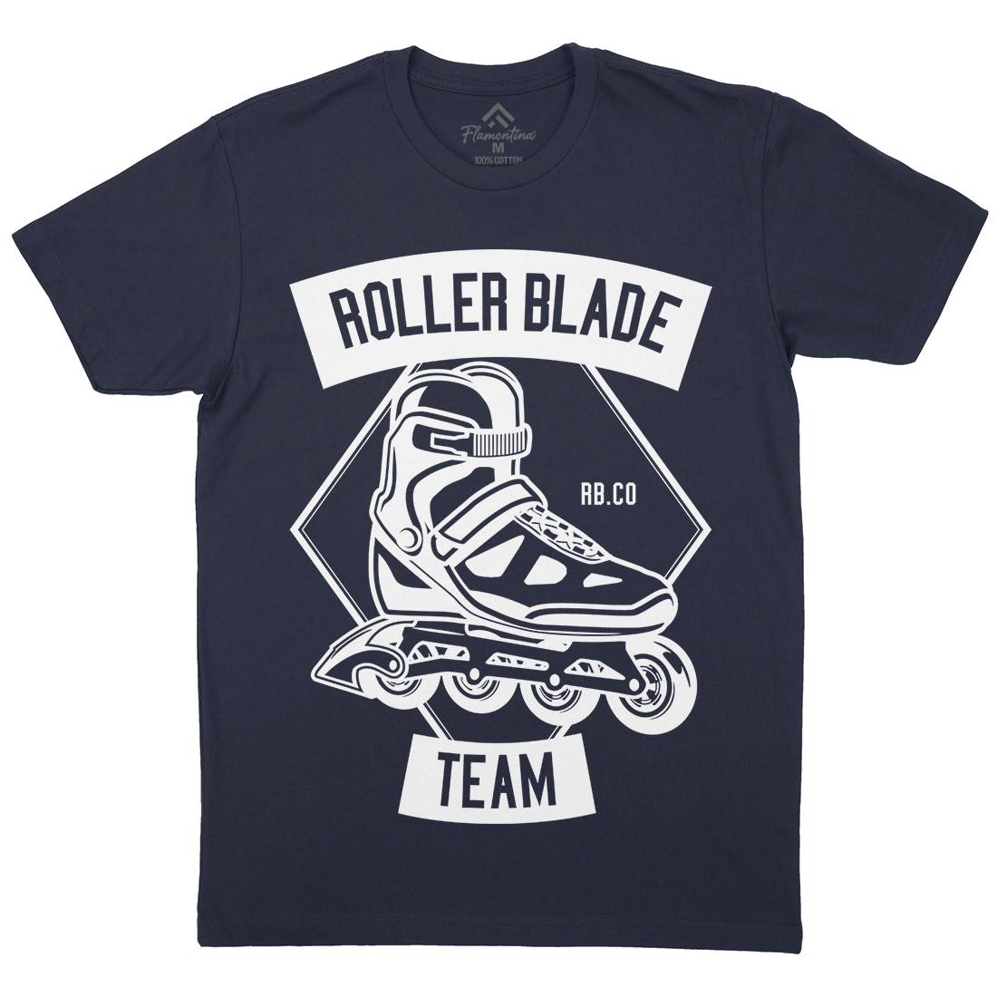Roller Blade Mens Crew Neck T-Shirt Skate B614