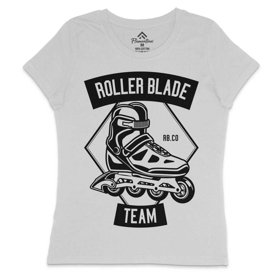 Roller Blade Womens Crew Neck T-Shirt Skate B614