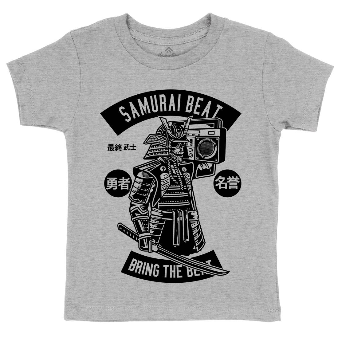 Samurai Beat Kids Organic Crew Neck T-Shirt Asian B615