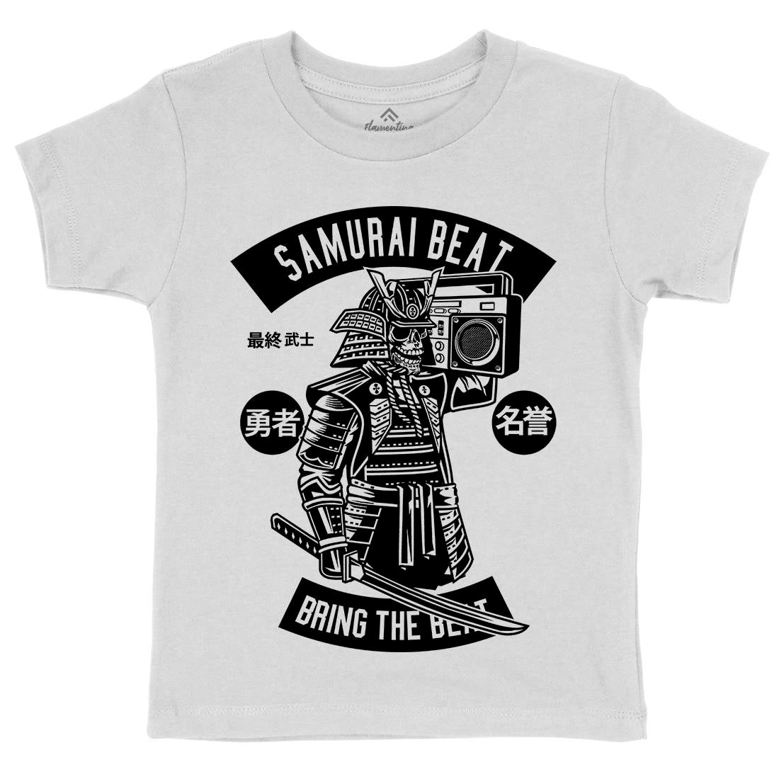 Samurai Beat Kids Organic Crew Neck T-Shirt Asian B615