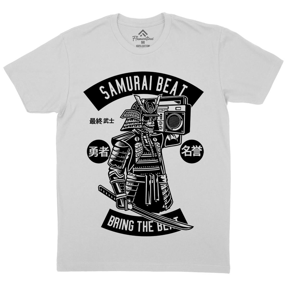 Samurai Beat Mens Crew Neck T-Shirt Asian B615