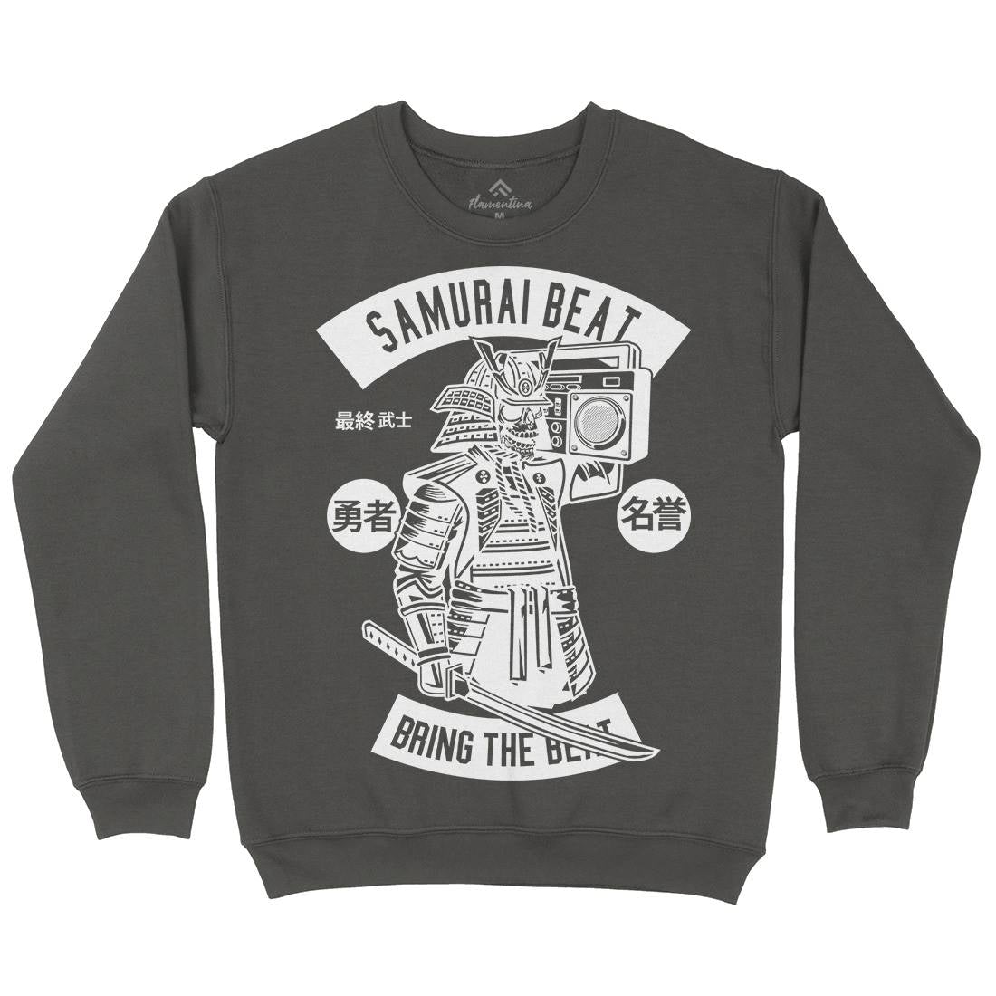 Samurai Beat Mens Crew Neck Sweatshirt Asian B615