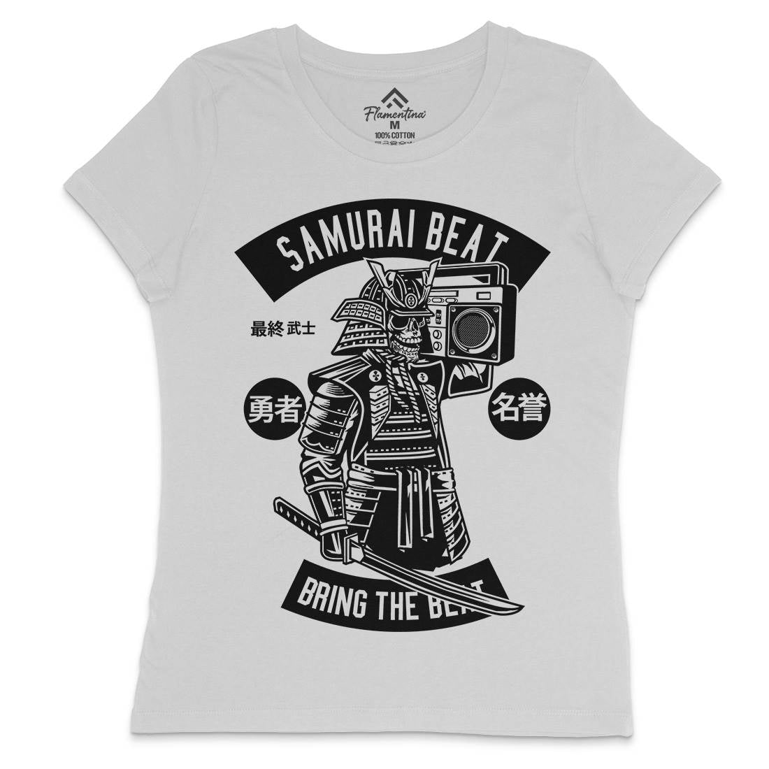 Samurai Beat Womens Crew Neck T-Shirt Asian B615