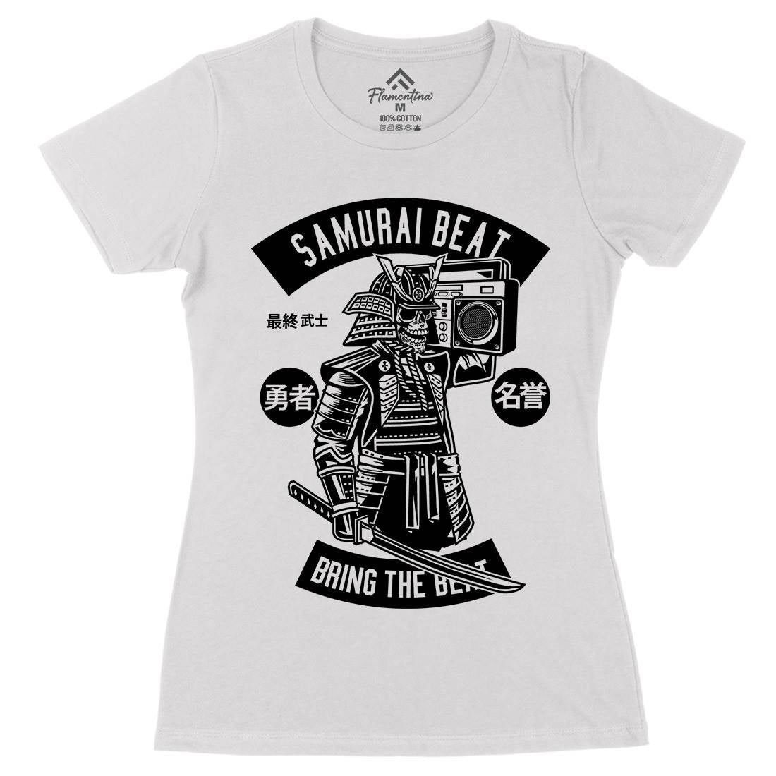 Samurai Beat Womens Organic Crew Neck T-Shirt Asian B615