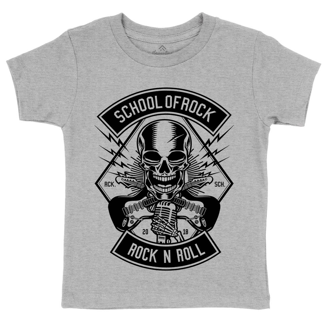 Rock School Kids Organic Crew Neck T-Shirt Music B617