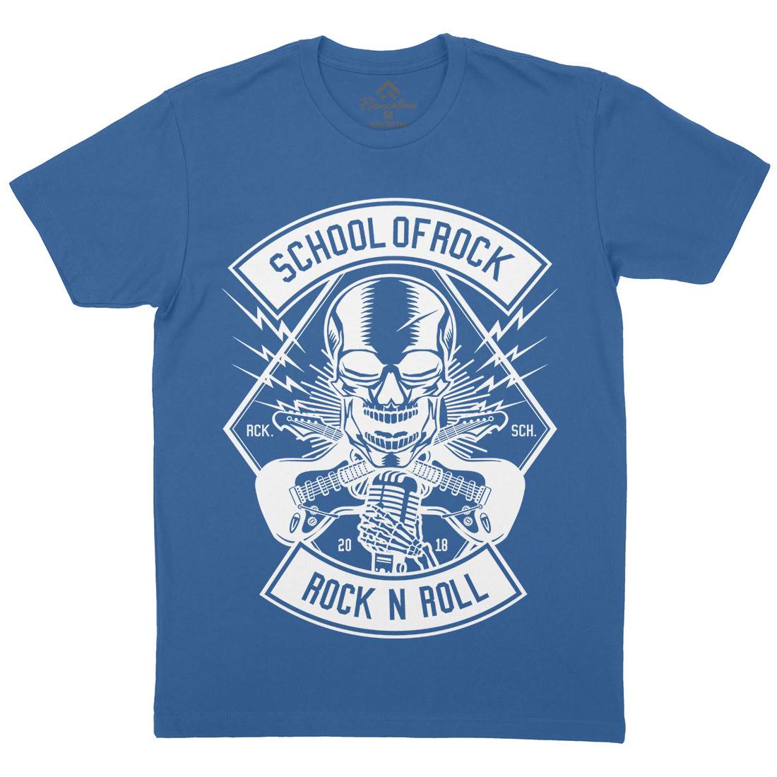 Rock School Mens Organic Crew Neck T-Shirt Music B617